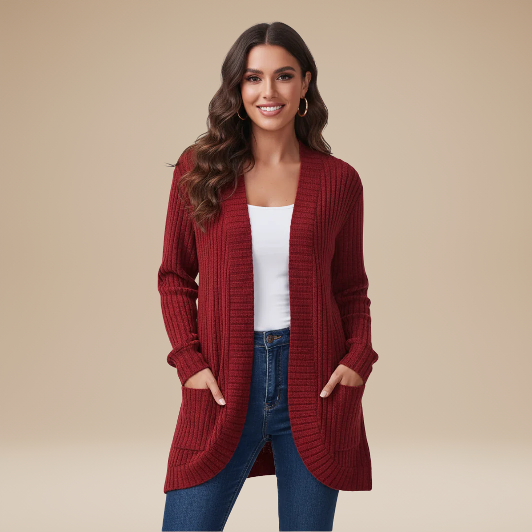 Cecilia | Cardigan a Costine da Donna con Tasche
