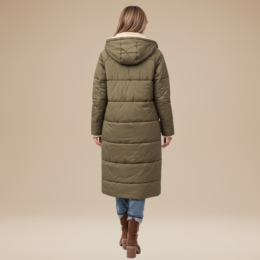 Elena | Cappotto Lungo Trapuntato da Donna