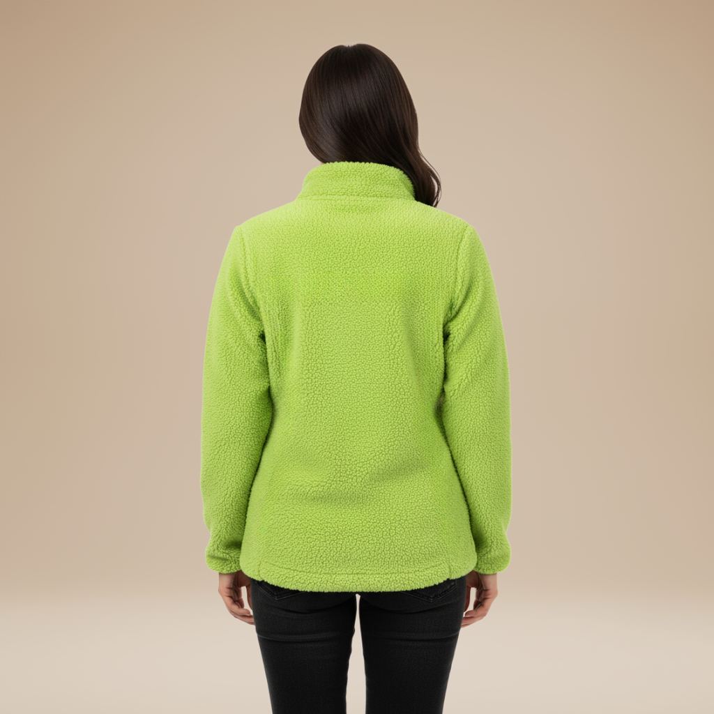 Mia | Cappotto Teddy Morbido da Donna con Zip Integrale