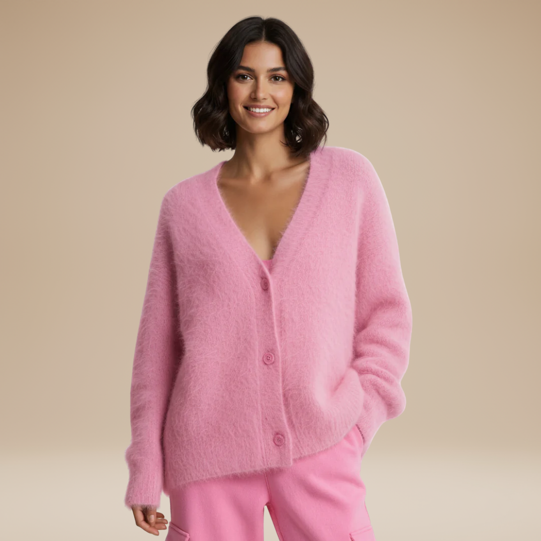 Mara | Cardigan Morbido da Donna in Maglia Pelosa