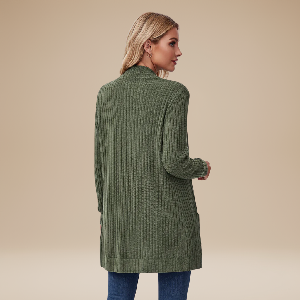 Cecilia | Cardigan a Costine da Donna con Tasche