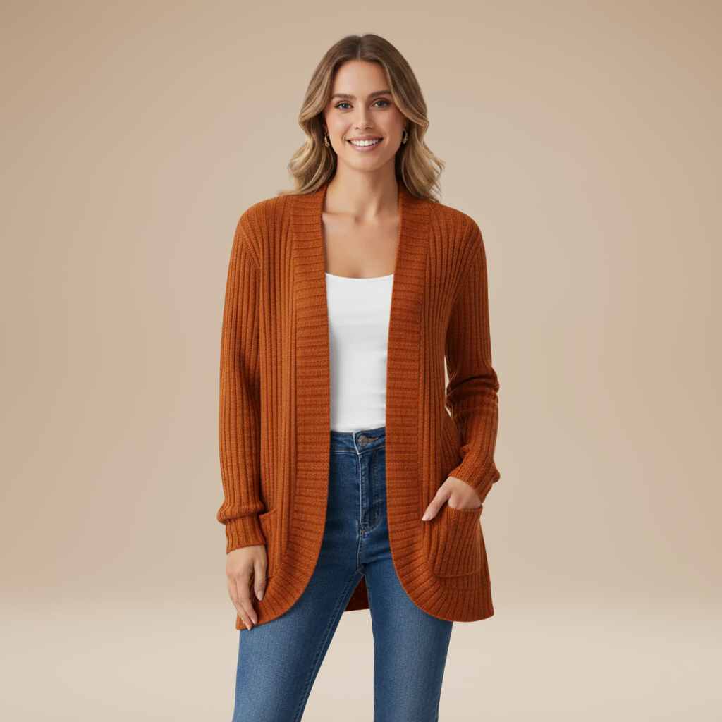 Cecilia | Cardigan a Costine da Donna con Tasche