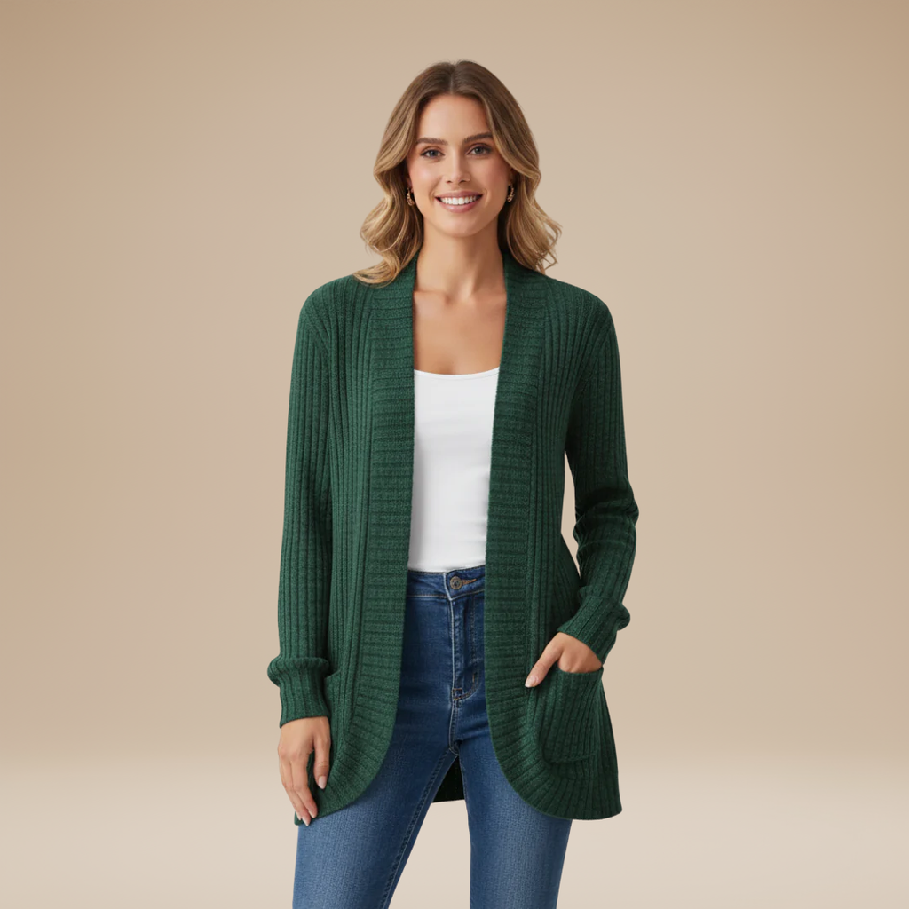 Cecilia | Cardigan a Costine da Donna con Tasche