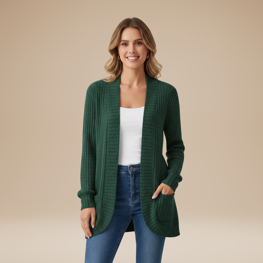 Cecilia | Cardigan a Costine da Donna con Tasche