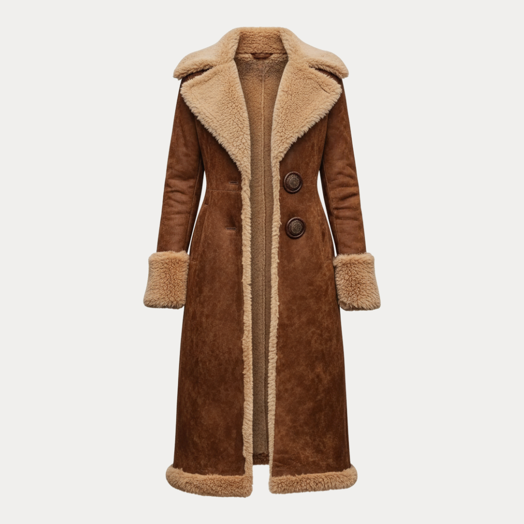 Paola | Cappotto Extra Lungo da Donna con Collo Ampio