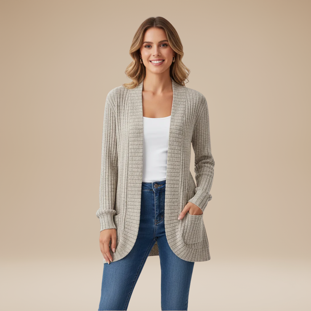 Cecilia | Cardigan a Costine da Donna con Tasche