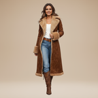 Paola | Cappotto Extra Lungo da Donna con Collo Ampio
