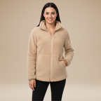 Mia | Cappotto Teddy Morbido da Donna con Zip Integrale