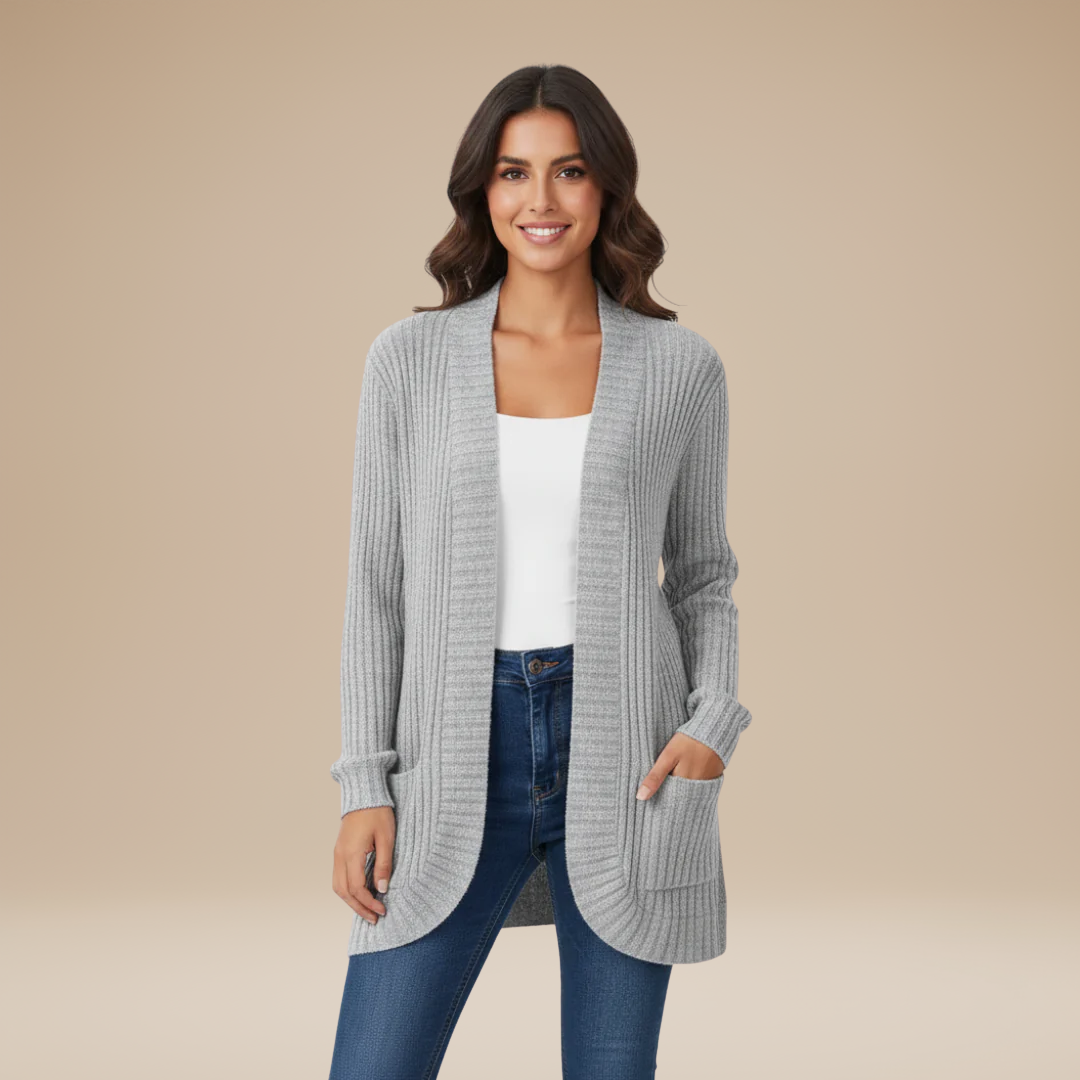 Cecilia | Cardigan a Costine da Donna con Tasche