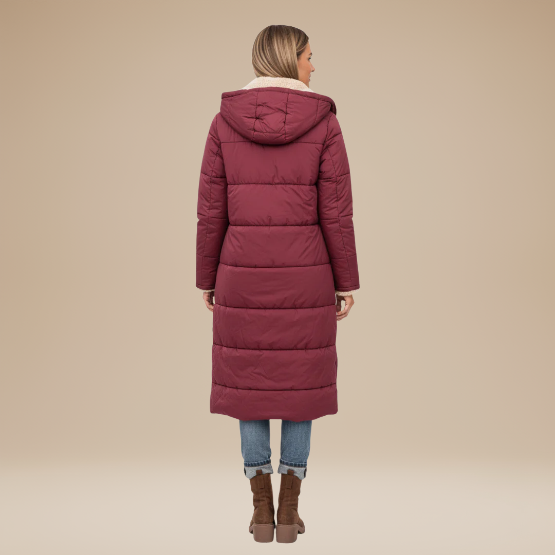 Elena | Cappotto Lungo Trapuntato da Donna