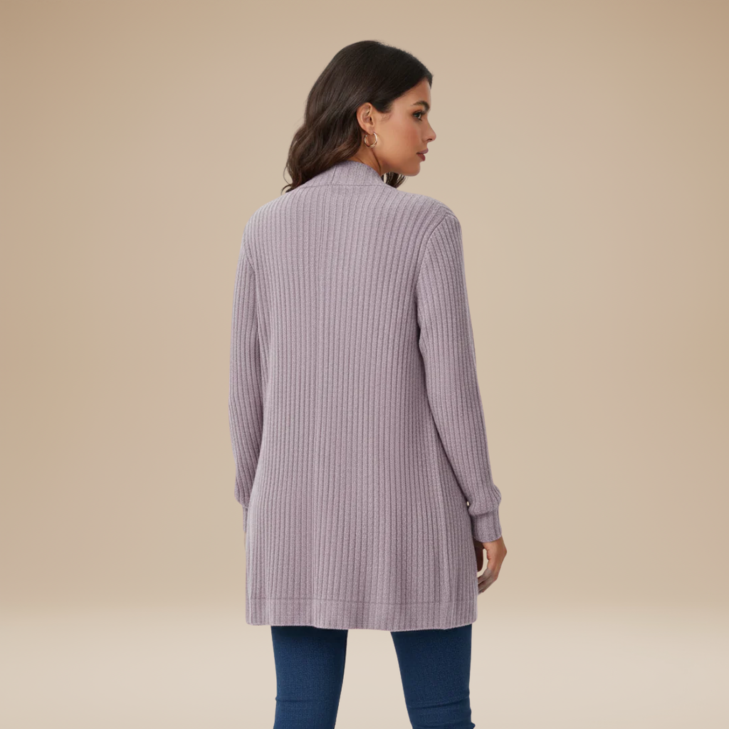 Cecilia | Cardigan a Costine da Donna con Tasche
