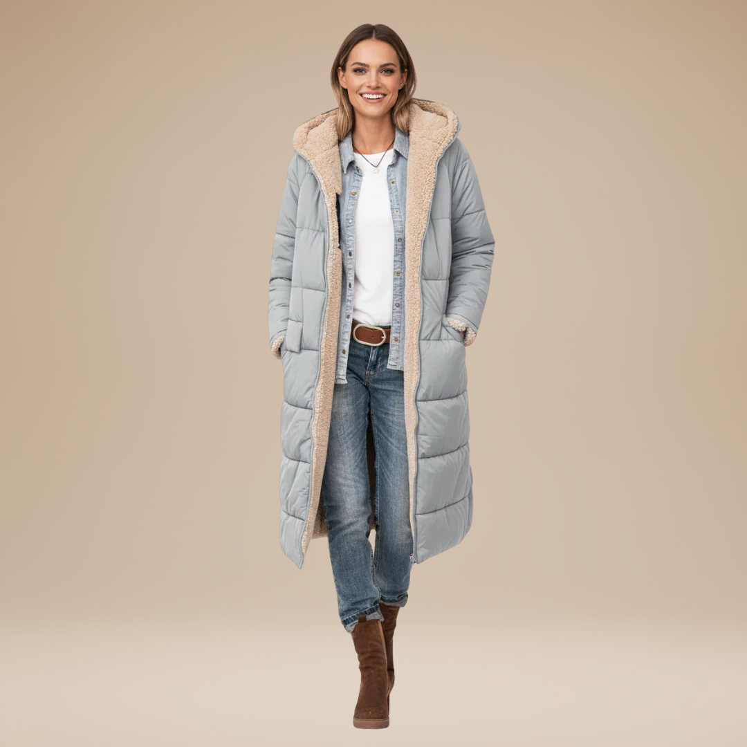 Elena | Cappotto Lungo Trapuntato da Donna