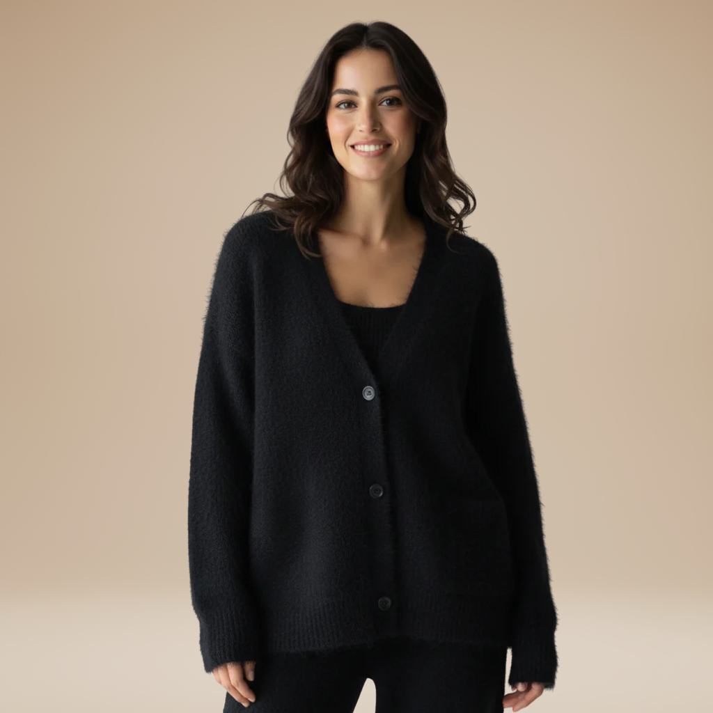 Mara | Cardigan Morbido da Donna in Maglia Pelosa